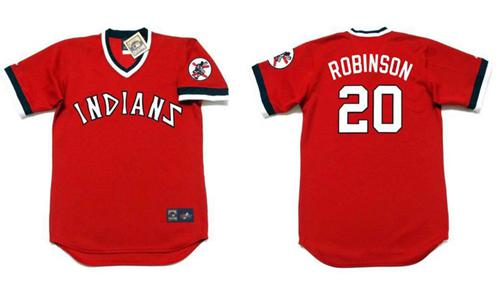 Indians #20 Eddie Robinson Red 1978 Turn Back The Clock Stitched MLB Jersey